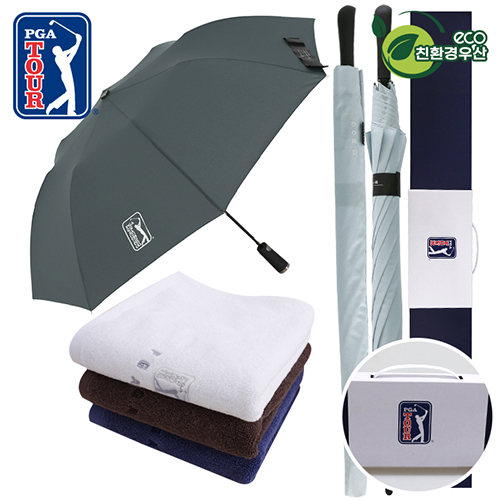 PGA 친환경그린 2단자동+70자동장우산+150g면사타
