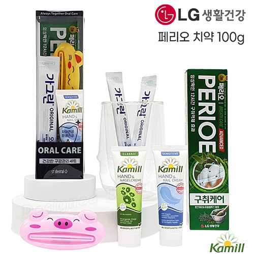 페리오치약100g 오랄케어1호 카밀핸드크림 가그린2p 