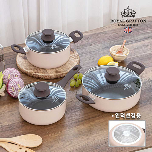 로얄그래프톤 크레마 인덕션겸용(IH) 세라믹코팅 냄비 