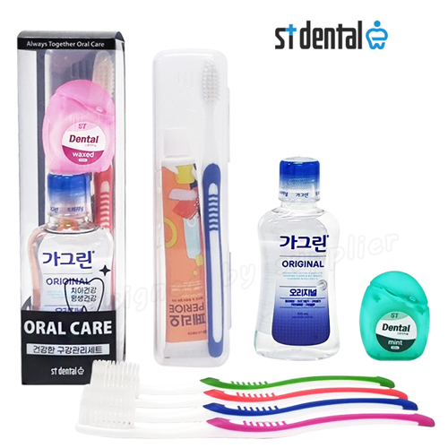 오랄케어 326칫솔+페리오치약+가그린100ml+스펀지치