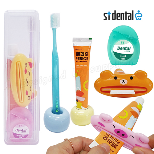 치약짜개 + M케이스 + 엠보싱 칫솔 + 페리오치약 +
