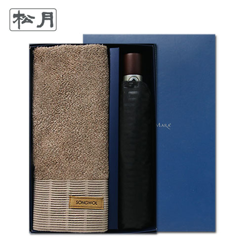 송월 타올우산선물세트(뉴명품195g 1+SW 3단블럭완