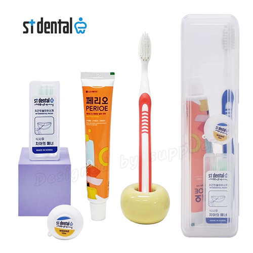 M케이스 + 326칫솔 + 페리오치약 + st덴탈 치실