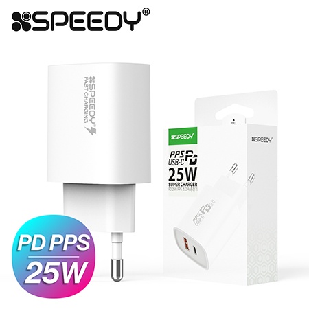 [스피디] 가정용 2포트 PD 25W PPS 초고속 분